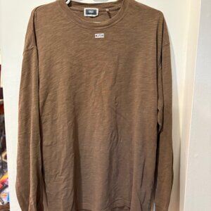Kith Men's long sleeve (KH3903) light brown pullover shirt, size L